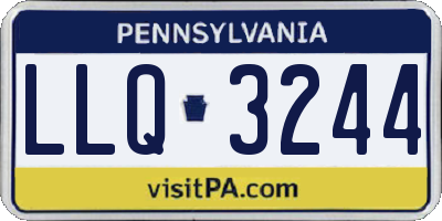 PA license plate LLQ3244
