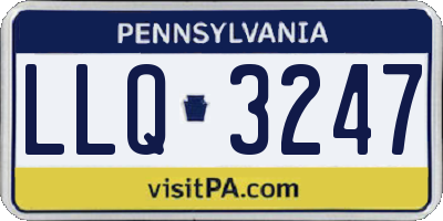 PA license plate LLQ3247