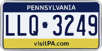 PA license plate LLQ3249