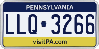 PA license plate LLQ3266