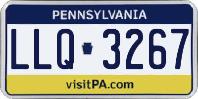 PA license plate LLQ3267