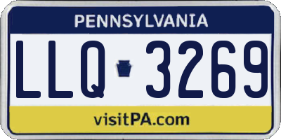 PA license plate LLQ3269