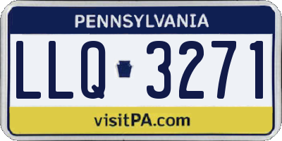 PA license plate LLQ3271