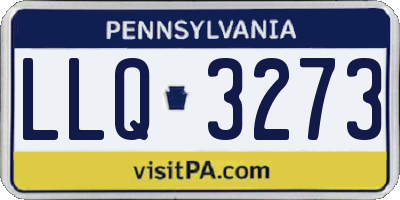 PA license plate LLQ3273