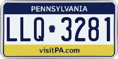 PA license plate LLQ3281