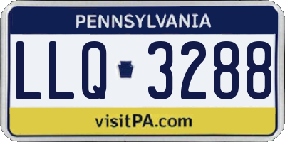 PA license plate LLQ3288
