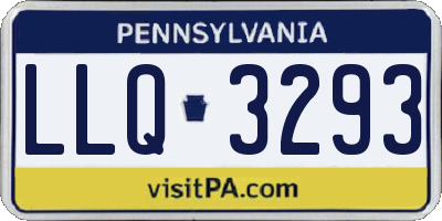 PA license plate LLQ3293