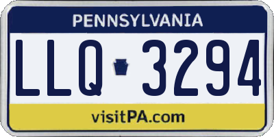 PA license plate LLQ3294