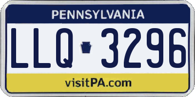 PA license plate LLQ3296
