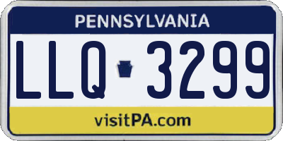 PA license plate LLQ3299