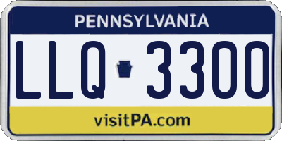 PA license plate LLQ3300