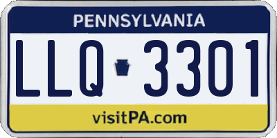 PA license plate LLQ3301