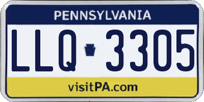PA license plate LLQ3305