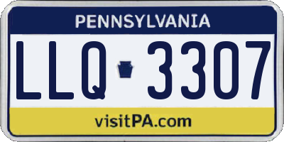 PA license plate LLQ3307