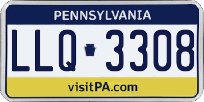 PA license plate LLQ3308