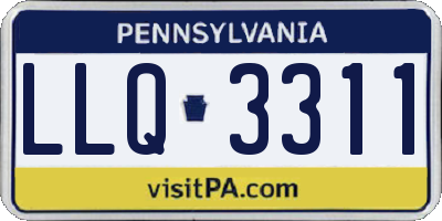PA license plate LLQ3311