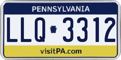 PA license plate LLQ3312