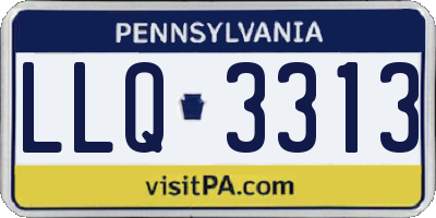 PA license plate LLQ3313