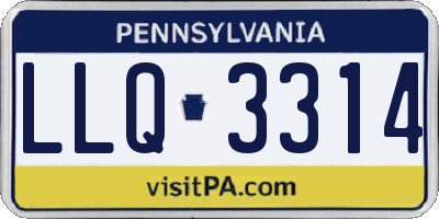PA license plate LLQ3314
