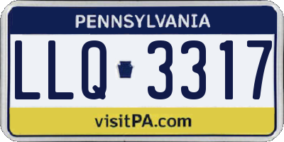 PA license plate LLQ3317