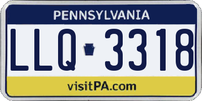 PA license plate LLQ3318