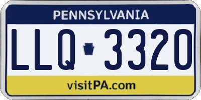 PA license plate LLQ3320