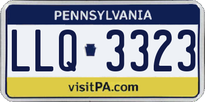 PA license plate LLQ3323