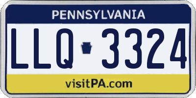 PA license plate LLQ3324