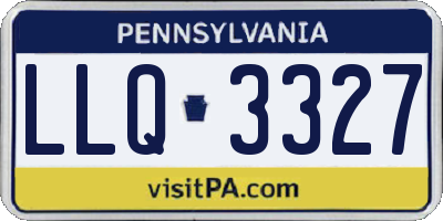 PA license plate LLQ3327