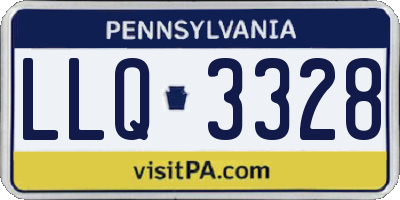 PA license plate LLQ3328