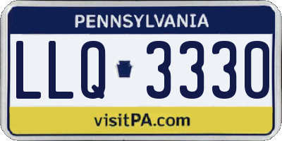 PA license plate LLQ3330
