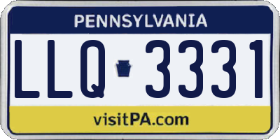 PA license plate LLQ3331