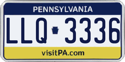 PA license plate LLQ3336