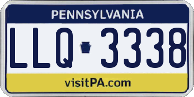 PA license plate LLQ3338