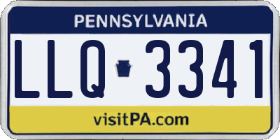 PA license plate LLQ3341