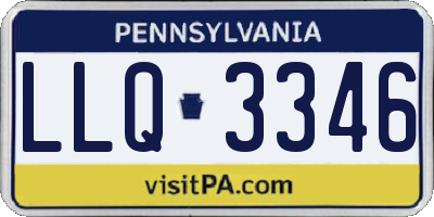 PA license plate LLQ3346