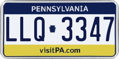 PA license plate LLQ3347