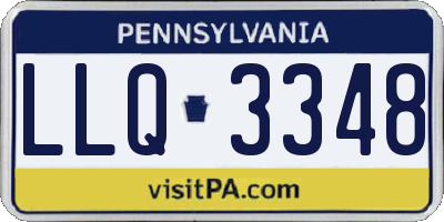 PA license plate LLQ3348