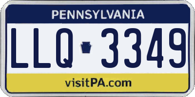 PA license plate LLQ3349