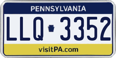 PA license plate LLQ3352