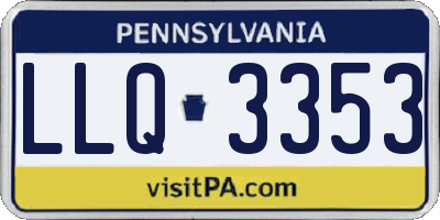 PA license plate LLQ3353