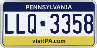 PA license plate LLQ3358