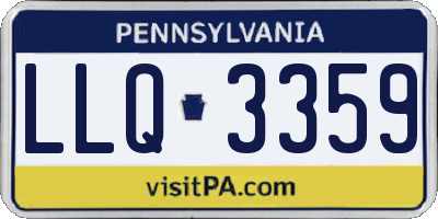 PA license plate LLQ3359