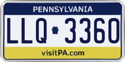 PA license plate LLQ3360