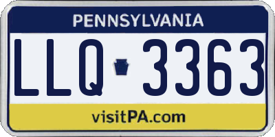PA license plate LLQ3363