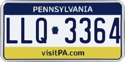 PA license plate LLQ3364
