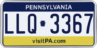 PA license plate LLQ3367