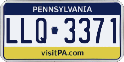 PA license plate LLQ3371