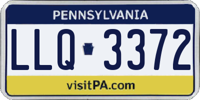 PA license plate LLQ3372