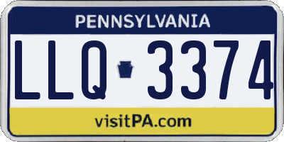 PA license plate LLQ3374